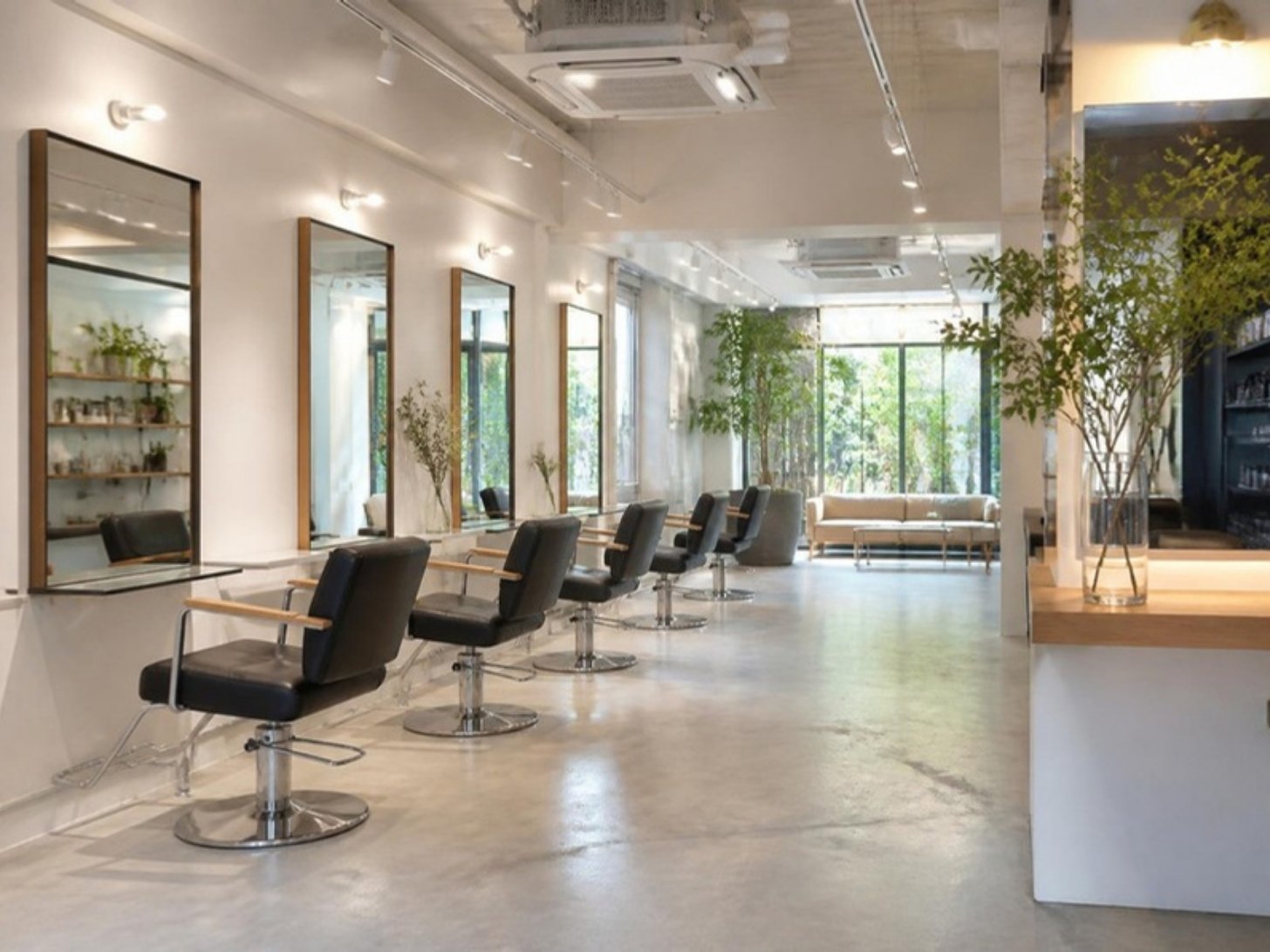 ヘアサロンの店内のイメージ（AI生成）